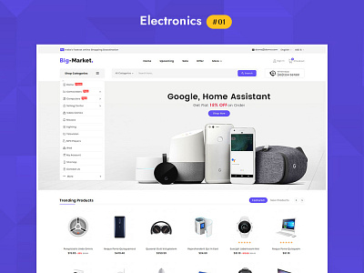Big Market Electronics - eCommerce Multi-purpose Website Design bigmarket responsive templatetrip