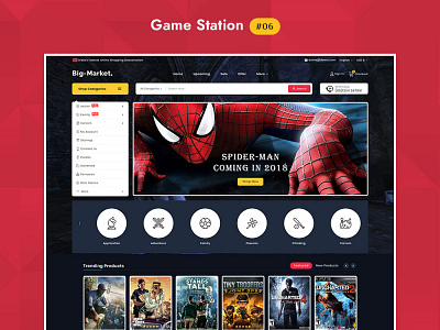 Big Market Game - eCommerce Multi-purpose Website Design ecommerce opencart prestashop responsive shopify template templatetrip woocommerce wordpress