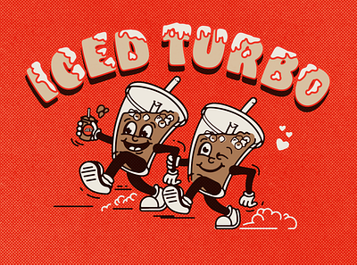 Turbo Dudes illustration lettering vector