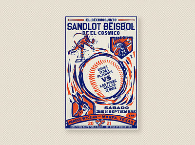Sandlot Béisbol baseball bespoke illustration poster printmaking