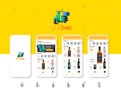 Madrinks App Re-Design- (Drinks ordering app)