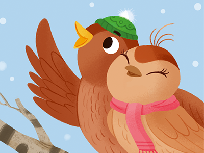Winter's Sparrow book characters children educational illustration sparrow