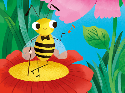 Tip tap bee 3d book animal character book characters children design digital educational illustration photoshop