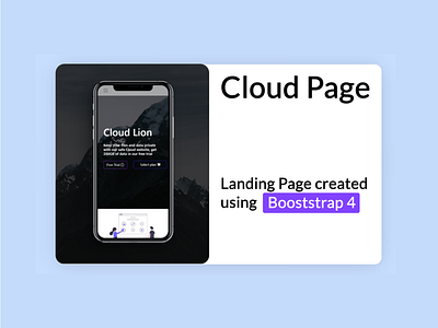Cloud Landing Page bootstrap 4 css3 html css html5 template