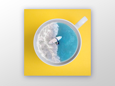 Cup of Beach art beach design graphic design mattepainting ocean photoshop retouch retoucher retouching summer summertime surf ui ux