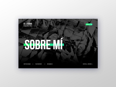 El Zurdo - Sobre Mi app art branding clean design designer desktop graphic design identity illustration ui ux vector web web design webdesign website website design white