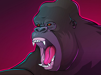 Gorilla 2d angry gorilla design game gorilla gorilla character gorilla emblem gorilla mascot graphic design illustration kong monkey vector