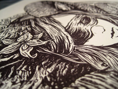 Faun Dribble angryblue art print faun illustration ink letterpress