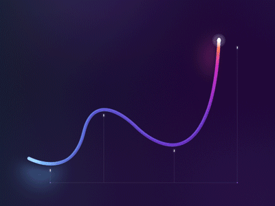 Smooth, curvy graph animation dark graph isobar isobar pixels motion motion graphics