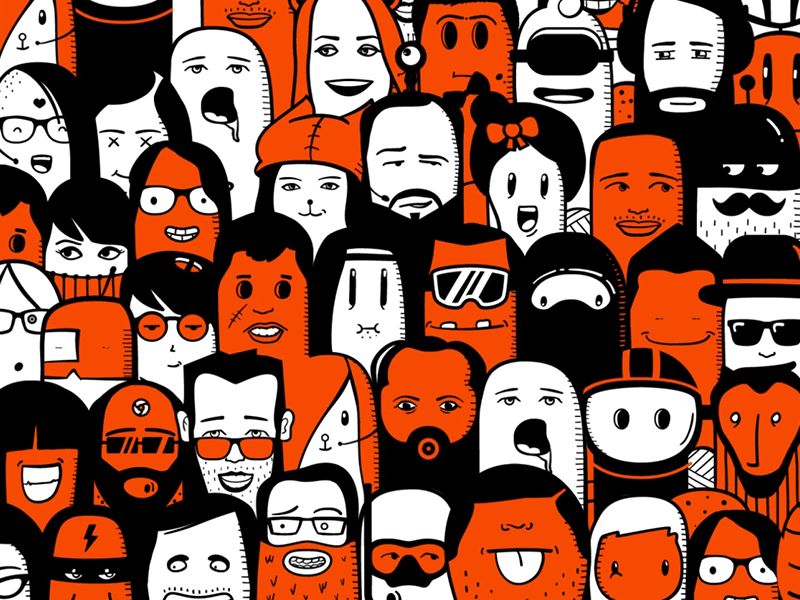 A different kind of self-portrait animation characters isobar isobar pixels motion graphics