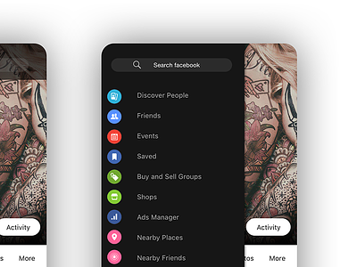 Facebook Mobile Ui Redesign appdesign concepts facebook kalypsodesigns minimal redesign sketchapp ui ux