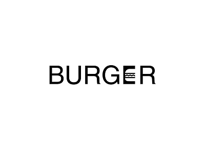 Burger - Minimal typography concept design designs kalypsodesigns minimal
