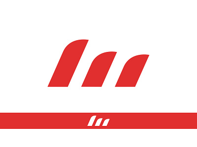 Negative space 'm' logo brand branding design flat icon identity logo