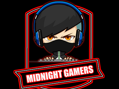Midnight gamers illustrator vector