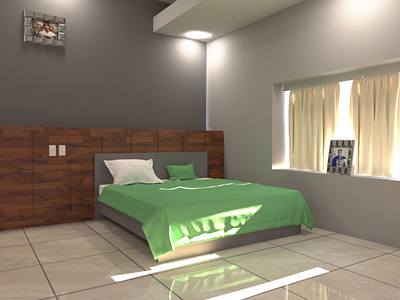 Bed room 3dsmax interior render vray