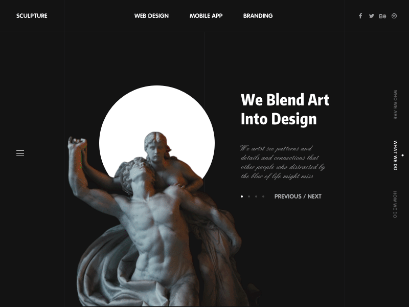 Sculpture 网页设计