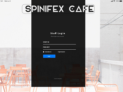 POS UI for Spinifex cafe app branding design flat illustration minimal ui ux