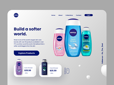 Nivea Homepage Redesign branding design figma minimal product design ui ux web design