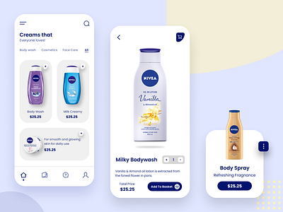 Nivea Mobile redesign 3d beauty brand identity branding cosmetic cream creative design figma minimal mobile app design mobile ui ui ux web design