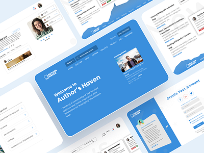 Author's Haven - Web blog branding design figma minimal product design ui ui design ux ux design web design