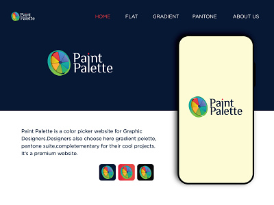Color Picker Web Logo Design