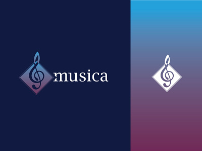 Music Company Logo brand identity branding business logo concept design gradient logo graphic design icon logo logo design logotype minimalist logo music music logo