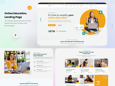 E-Learning Landing Page Design by Sufia Akter on Dribbble