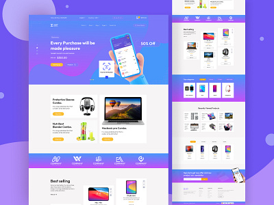 E-Commerce Landing Page Design e commerce e commerce landing page e commerce website electronics shop figma grocery shop homepage landing page design online merchandising online shopping product design ui uiux ux web design web page website design