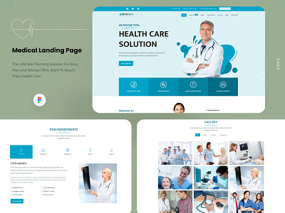 Medical Landing Page Design clinic design doctor e medical figma health health advice health care homepage hospital landing page medical nurse online health care patient ui uiux ux web design website design