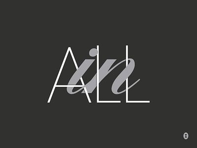 ALL IN lettering type typography vector