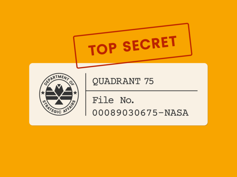 QUADRANT 75 Book Cover book cover classified kickstarter mars mission nasa space type typewriter typography vector