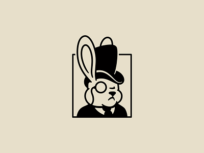 Debonair Rabbit debonair illustration monocle rabbit tophat vector