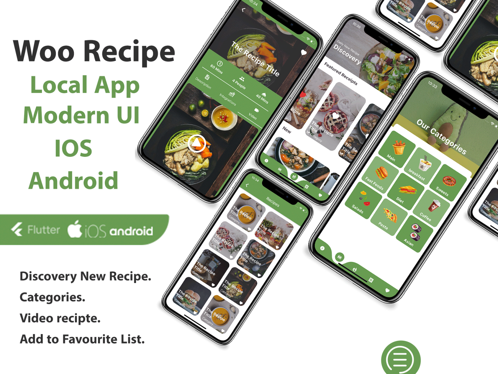 Recipe Flutter Application - ios and android by bahaa taha on Dribbble