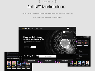 Token Sky-NFT Marketplace  works with ERC20
Full NFT Marketplace