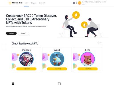 Token Sky-NFT Marketplace works with ERC20

Full NFT Marketplace