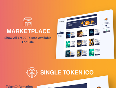 TokICO- Full Erc20 Tokens Ico Marketplace adobe xd blockchain ui web3