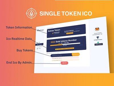 TokICO- Full Erc20 Tokens Ico Marketplace adobe xd branding illustration nft ui web3