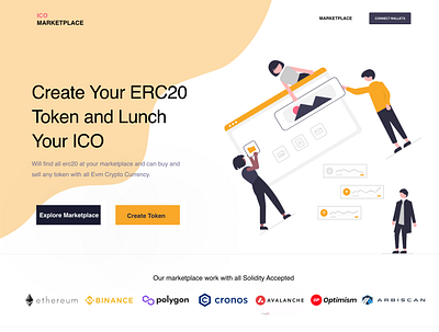 TokICO- Full Erc20 Tokens Ico Marketplace adobe xd android android app flutter ui