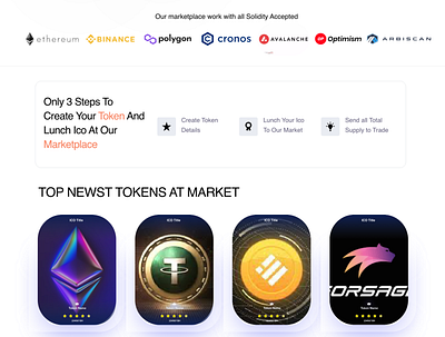 TokICO- Full Erc20 Tokens Ico Marketplace adobe xd android app design ui