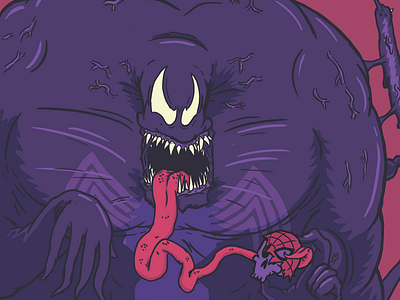 Venom digital art lowbrow spider man venom villain zine