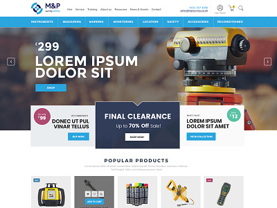 Web concept for M&P