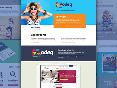 Client case study branding bright colourful fun mockup responsive ui ux web design
