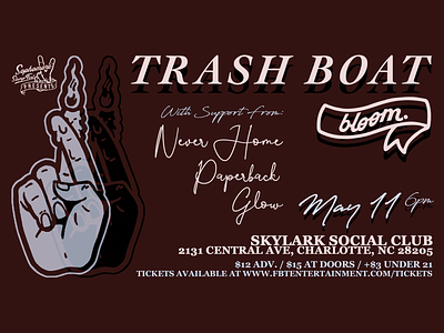 Trash Boat - Event Page Flyer band concert concert flyer concert poster concerts design flyer flyer artwork flyer design flyer designs pop punk warped tour