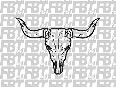 Bull Illustration bull dead death design durham illustration line art line work merch merch design minimalist minimalist design north carolina skull skull art tattoo design