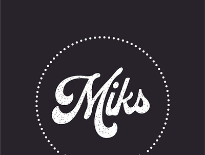 miks bar logo branding design identity design simple logo