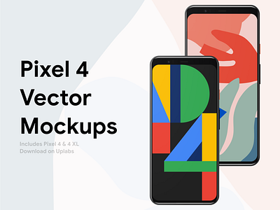 Googel Pixel 4 Vector Mockups figma google illustration mockup mockups pixel uplabs vector