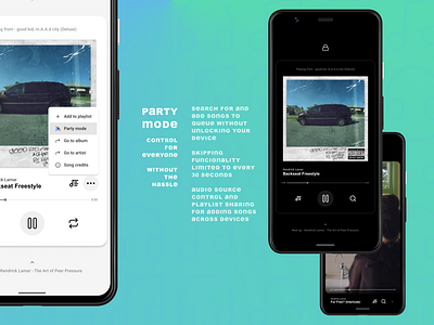 Music Player - Party Mode Concept app concept design figma music music player party ui ux