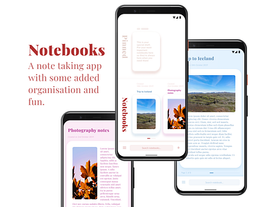 Notebooks - A Concept Note Taking App