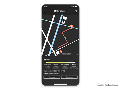 Location tracker app design ui ux