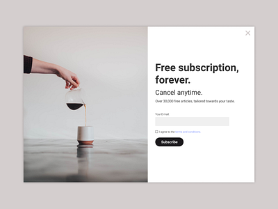 Subscription page